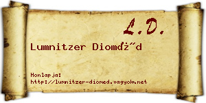 Lumnitzer Dioméd névjegykártya